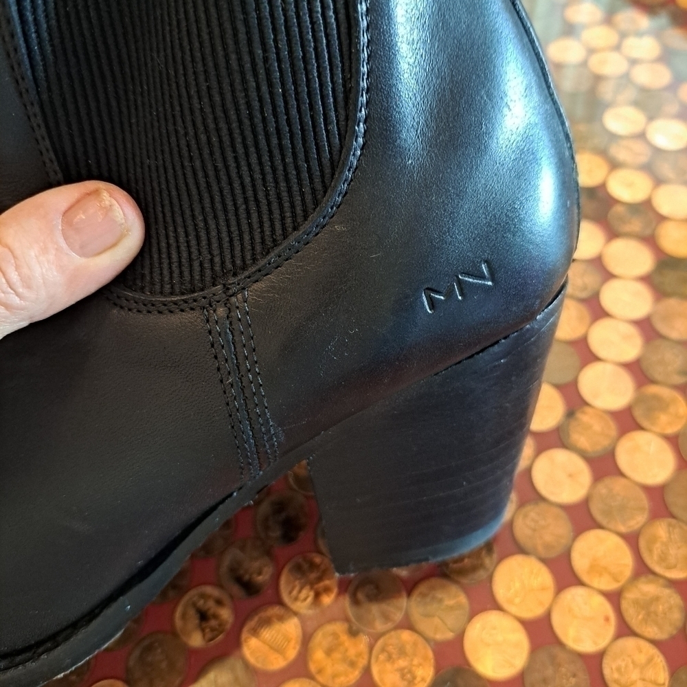 Mark nason clover Chelsea black pull on boots 10 Cuban heel - Picture 4 of 6